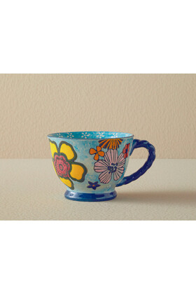 كوب سيراميك أورورا أزرق سعة 400 مل