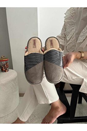 Woolen Men's Closed Front Winter Slippers Daily Indoor Slippers Dowry Bundle with Fur Inside