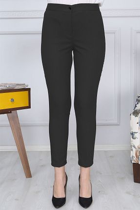 شلوار سایز بزرگ مشکی زنانه پنبه ای Gül Moda - کد 38638552