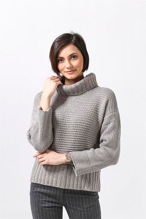 پلیور طوسی زنانه ساده Eleventy - کد 38810271