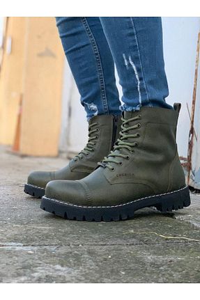 بوت / نیم بوت خاکی مردانه پاشنه تخت Chekich - کد 39395338