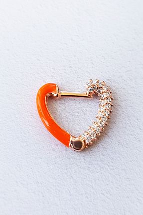 گوشواره نقره نارنجی زنانه 925 عیار MorMajor Silver - کد 45535278