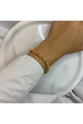 دستبند جواهر طلائی زنانه روکش طلا Esis Collection - کد 46093138