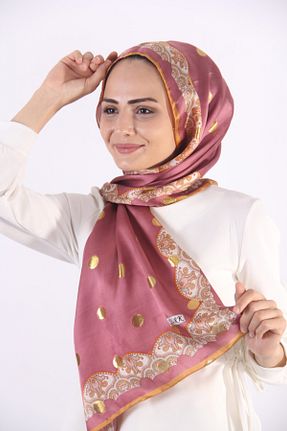 شال صورتی زنانه ابریشم AWAM SILK - کد 46111256