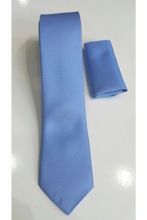 کراوات آبی مردانه İnce میکروفیبر کد 46125686