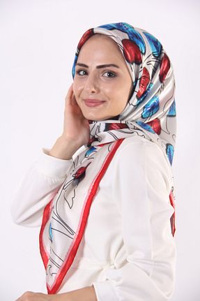 روسری سفید İpek Varaklı AWAM SILK - کد 46202716