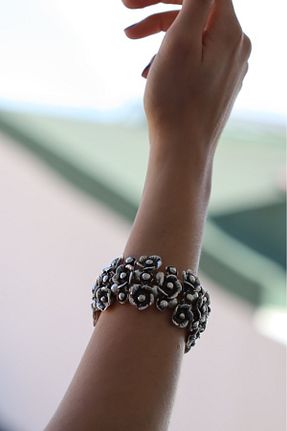 دستبند جواهر طوسی زنانه روکش نقره PRIMERO COLLECTION - کد 46357356