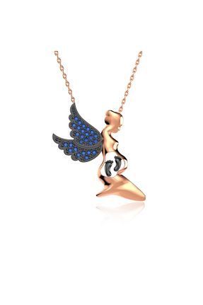 گردنبند نقره صورتی زنانه 925 عیار Indigo Takı - کد 46655376