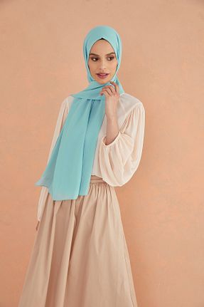 شال فیروزه ای زنانه پلی استر Cardion - کد 46667984