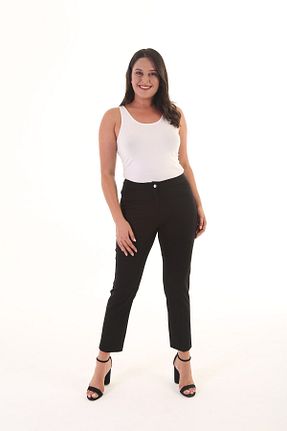 شلوار سایز بزرگ مشکی زنانه بافتنی Sevda Etek - کد 45712353