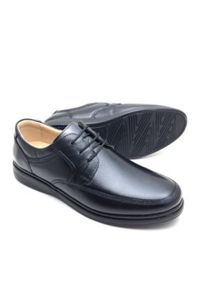 کفش کلاسیک مشکی مردانه چرم طبیعی پاشنه کوتاه ( 4 - 1 cm ) کد 47049058