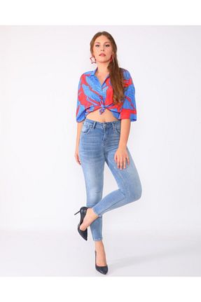 شلوار جین آبی زنانه پاچه سوپر تنگ Darkly Jeans - کد 46740843