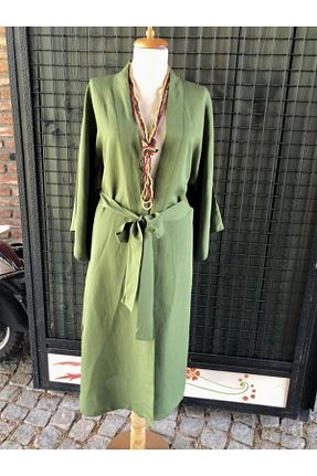 کیمونو و کافتان سبز زنانه کتان etamincebursa - کد 47227746