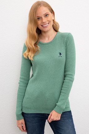 پلیور سبز زنانه ساده U.S. Polo Assn. - کد 52870675