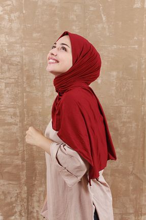 شال زرشکی زنانه پنبه ای Cullah - کد 34251043