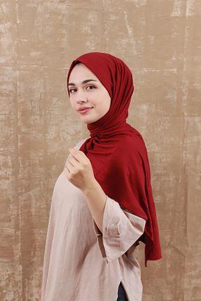 شال زرشکی زنانه پنبه ای Cullah - کد 34251043