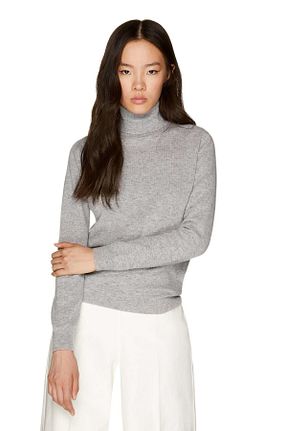 پلیور طوسی زنانه ساده United Colors of Benetton - کد 36681649