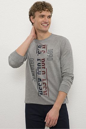 سوئیشرت طوسی مردانه رنگی U.S. Polo Assn. - کد 58770797