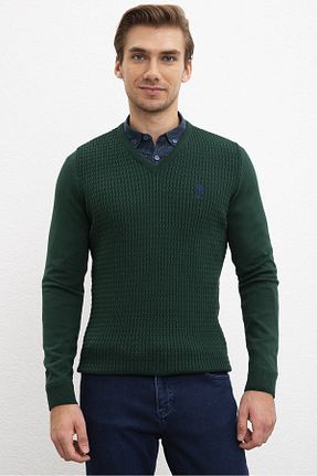 پلیور سبز مردانه ساده U.S. Polo Assn. - کد 31316850