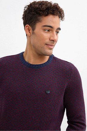 پلیور سرمه ای مردانه طرح دار U.S. Polo Assn. - کد 32585906