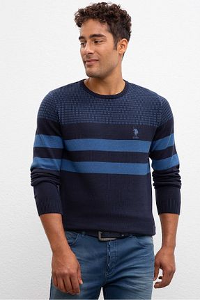 پلیور آبی مردانه ساده U.S. Polo Assn. - کد 32585940