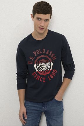 سوئیشرت سرمه ای مردانه چاپی U.S. Polo Assn. - کد 54704434