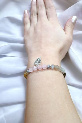 دستبند جواهر رنگی زنانه سنگ طبیعی NBS Beautiful Naturel Stones - کد 761134836