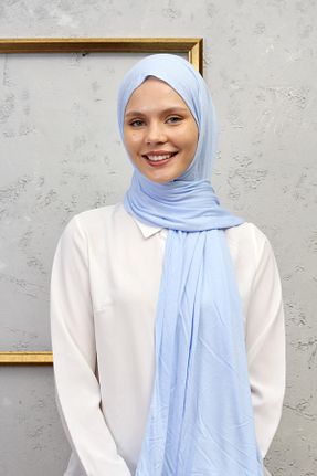شال آبی زنانه پنبه ای SpecialScarf Hijab Fashion - کد 761245854