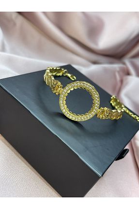 دستبند استیل (فولاد) طلائی زنانه استیل (فولاد) ismim bijuteri - کد 761278322