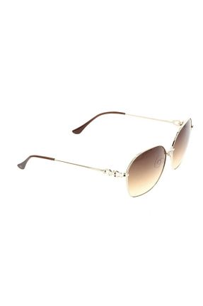 عینک آفتابی قهوه ای زنانه UV400 HAWK - کد 761294402