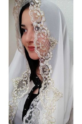 روسری نباتی کرپ Lady Rio - کد 761436786