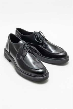 کفش کژوال مشکی مردانه چرم طبیعی پاشنه کوتاه ( 4 - 1 cm ) پاشنه ساده کد 761747087
