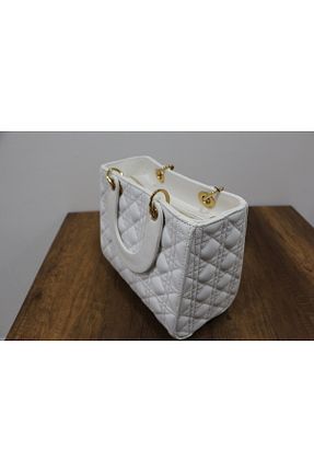 کیف دوشی سفید زنانه چرم مصنوعی via moda - کد 761961285