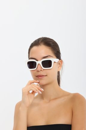 عینک آفتابی مشکی زنانه 46 UV400 استخوان مات گربه ای کد 761863658