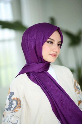 شال بنفش زنانه پلی استر Şehr-i Şal İstanbul - کد 682343897