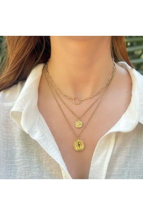 گردنبند جواهر طلائی زنانه کد 713619674