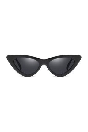 عینک آفتابی مشکی زنانه 49 UV400 پلاستیک سایه روشن گربه ای کد 67014057