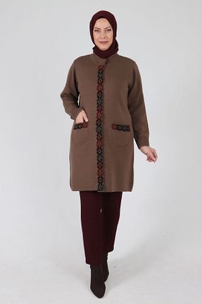 رویه سایز بزرگ قهوه ای زنانه پارچه behrem - کد 762214397