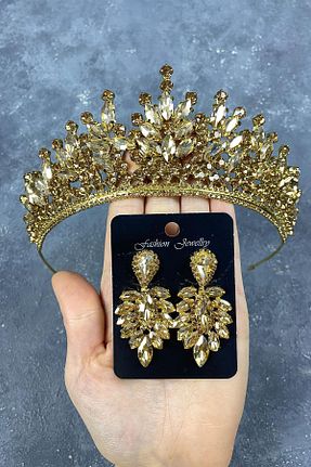 تاج طلائی زنانه Hobigram - کد 762575705