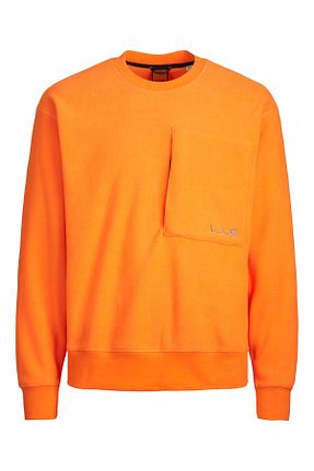 سوئیشرت نارنجی مردانه ساده Jack & Jones - کد 762626780
