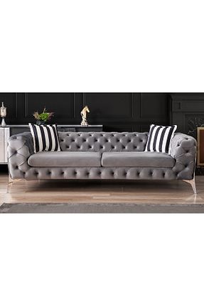 کاناپه طوسی مخمل ERİZA - کد 129859286