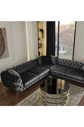 ست گوشه ای مشکی مخمل ERİZA - کد 164417292