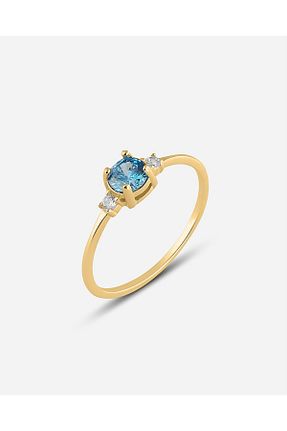 انگشتر نقره طلائی زنانه زیرکن MEKS JEWELS - کد 762691037