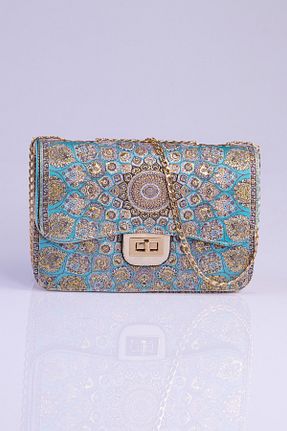 کیف دوشی فیروزه ای زنانه پلی استر MOTTİF İSTANBUL - کد 45519701