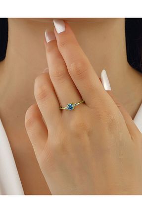 انگشتر نقره طلائی زنانه زیرکن MEKS JEWELS - کد 762691037