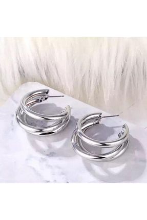 گوشواره جواهر روکش نقره Lujo Aksesuar - کد 337080125