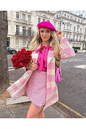 کلاه پشمی صورتی زنانه پنبه ای Eke Tekstil - کد 761306181