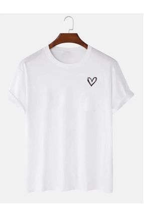 تی شرت سفید زنانه یقه گرد رگولار تکی کد 721647146