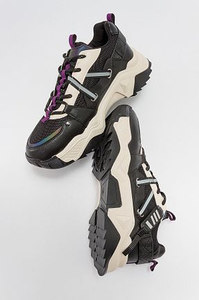 کفش اسنیکر مشکی زنانه بند دار luvishoes - کد 761433419