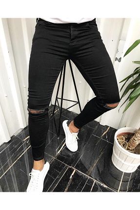 شلوار جین مشکی مردانه پاچه تنگ ukdwear - کد 85328074